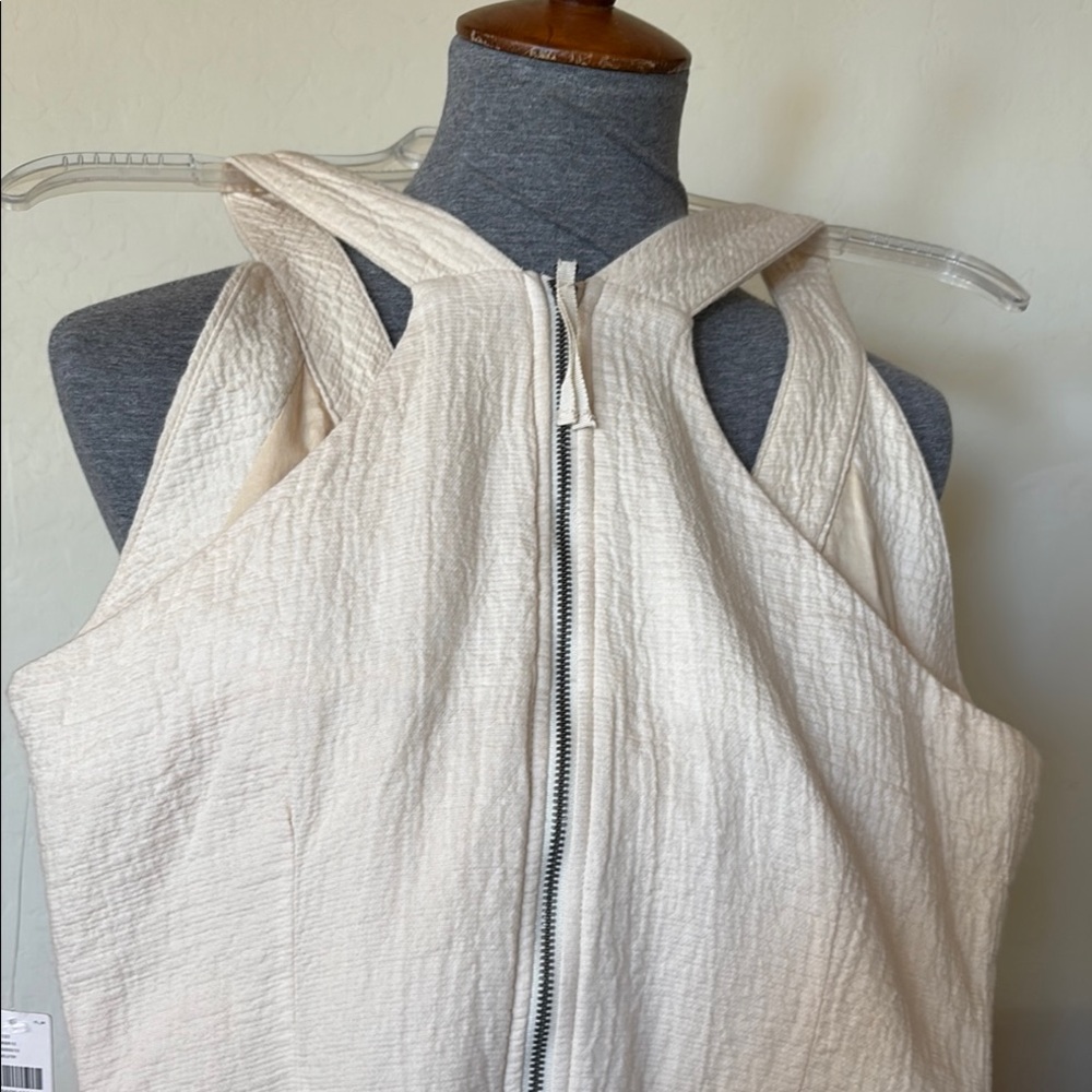 Anthropologie Beige Textured Jumpsuit - Picture 3 of 8